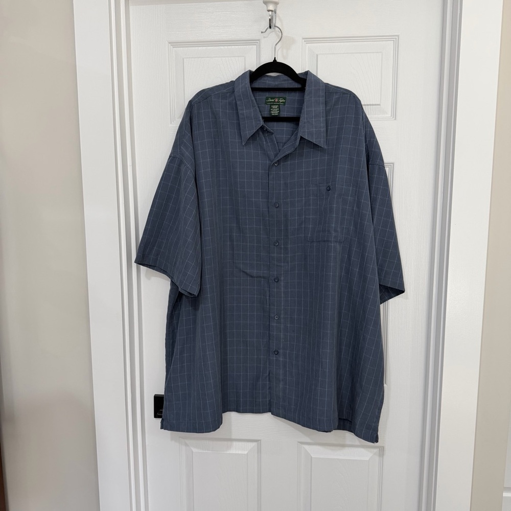 David Taylor Blue Checkered Button-Down Shirt